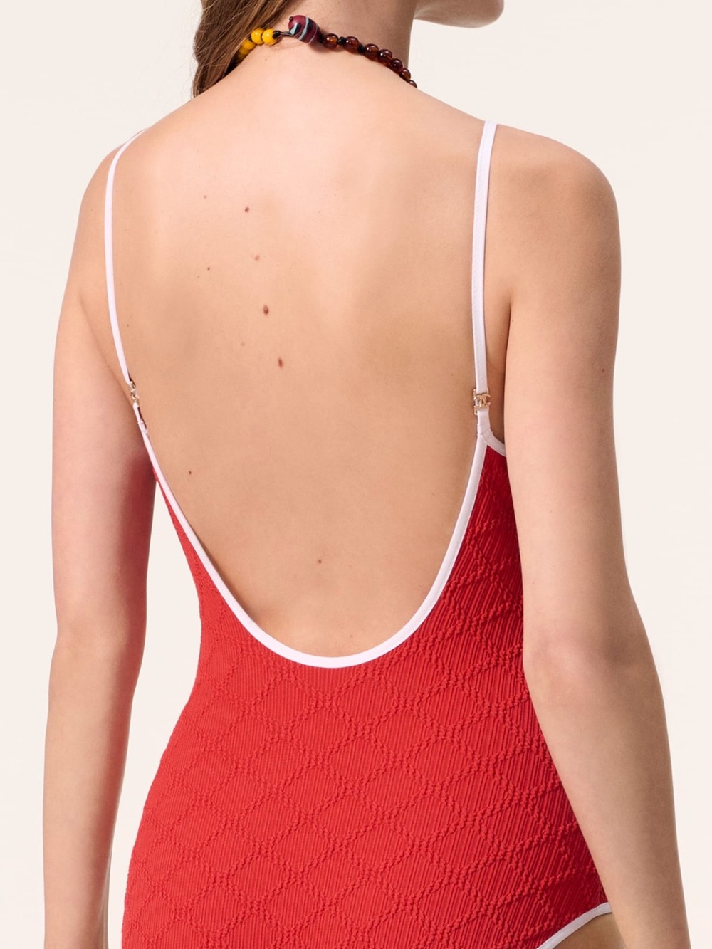 Chanel coco beach 26m CC logo strap swimsuit sz 38 nwt - Picture 3 of 11